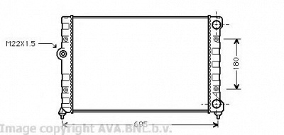 AVA QUALITY COOLING vw2109 -  Радиатор, охлаждение двигателя
